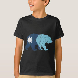 New Minnesota State Flag Bear  T-Shirt
