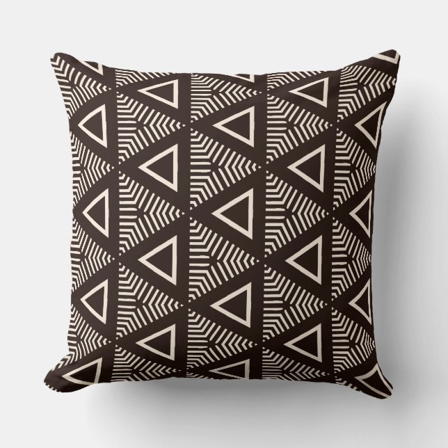 New Modern Mudcloth Design Throw Pillow (Front)