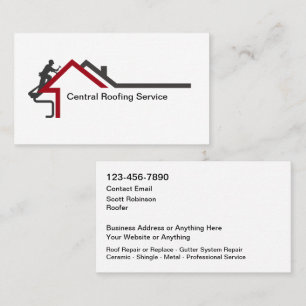 New Modern Roofing Service Business Cards
