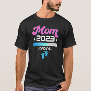 New Mom 2023 Loading Moms To Be Mommy Baby Twins F T-Shirt