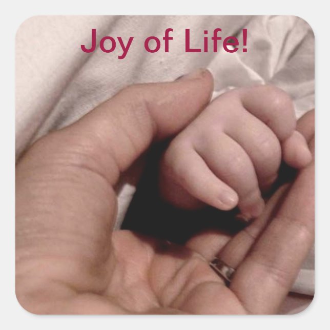 New Mom and Baby - Joy of Life Square Sticker (Front)