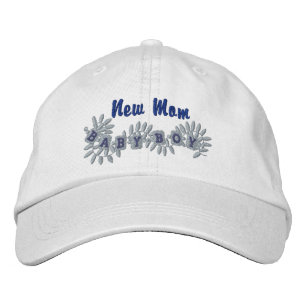 New Mom -Boy Embroidered Hat
