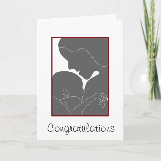 new mom, Congratulations Card (Front)