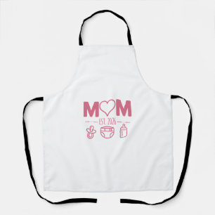 New Mom est 2026 Frist Time Mom Personalized Apron