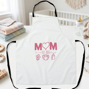 New Mom est 2026 Frist Time Mom Personalized Apron