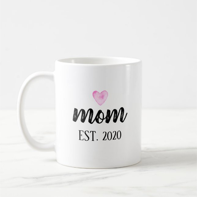 New Mom Gift Mom Baby Shower Gift Personalized Coffee Mug (Left)