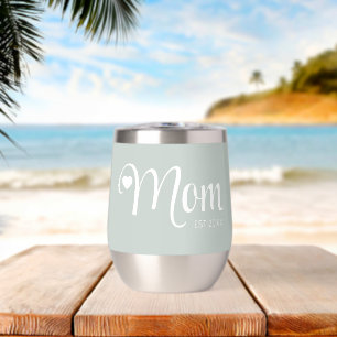 New Mom Gift Sage Green Script Mom Established