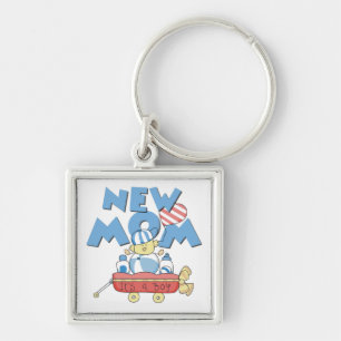 New Mom It's a Boy Gifts Keychain