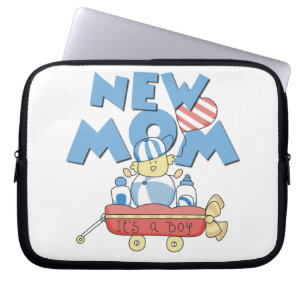 New Mom It's a Boy Gifts Laptop Sleeve