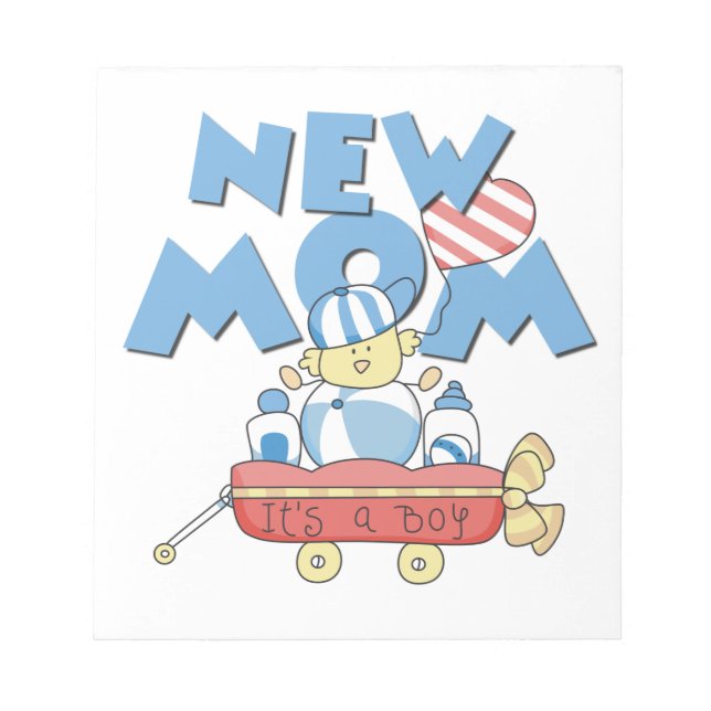 New Mom It's a Boy Gifts Notepad (Front)