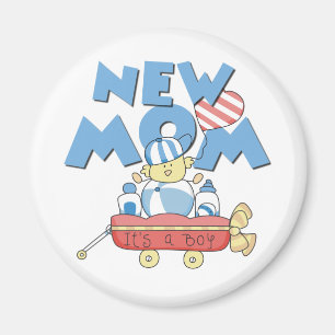 New Mom It's a Boy Tshirts and Gifts Magnet