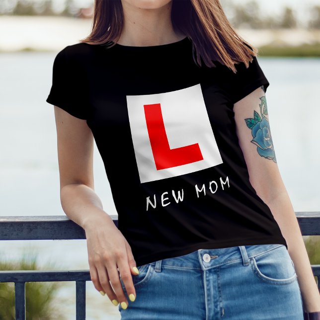 "New Mom" Learner L PLate T-Shirt (Creator Uploaded)