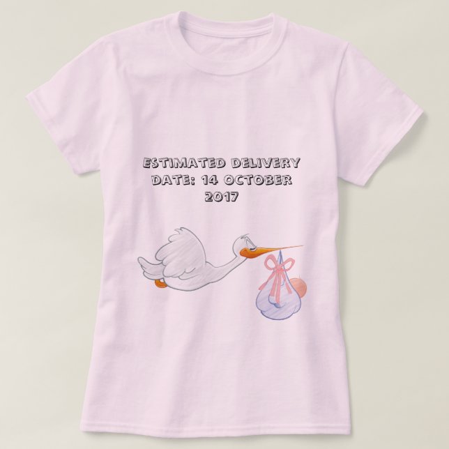 New mom stork T-Shirt (Design Front)