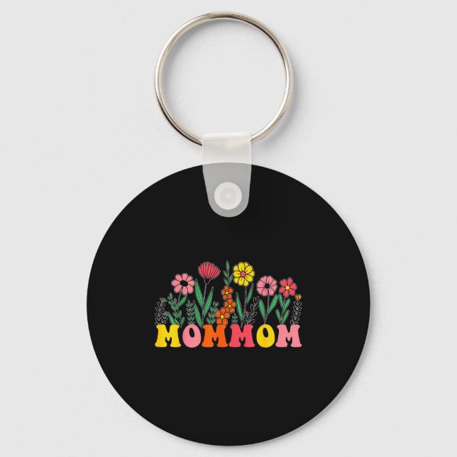 New Mommom Wildflower Floral First Birthday &amp;  Keychain (Front)