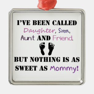 New mommy metal ornament
