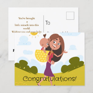 New mommy  postcard