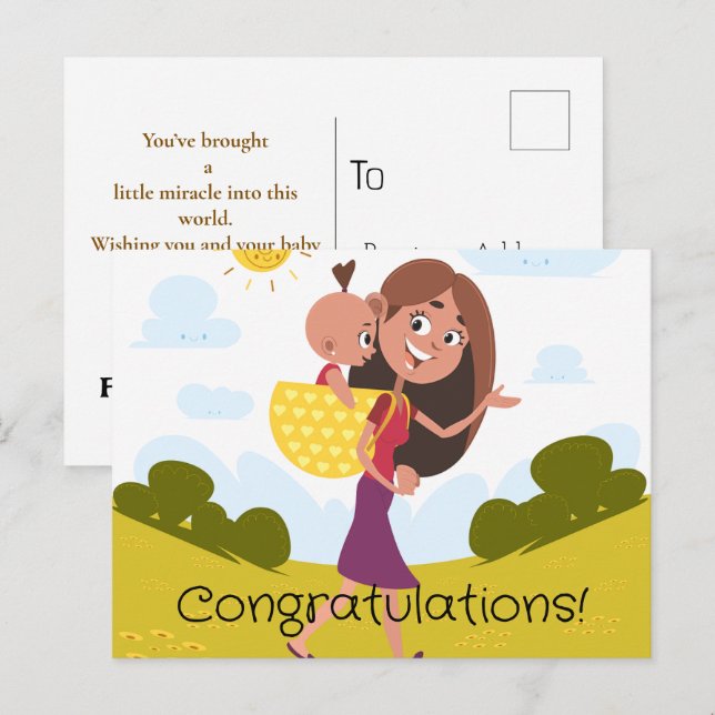 New mommy  postcard (Front/Back)