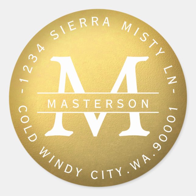 New Monogram Gold Circular Label for Tara (Front)