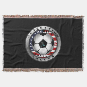 New Montana State Generation X American Soccer Throw Blanket