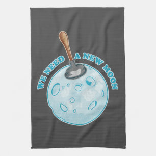 New moon astrology astronomy kitchen towel