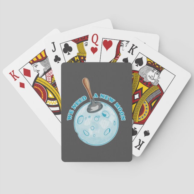 New moon astrology astronomy playing cards (Back)