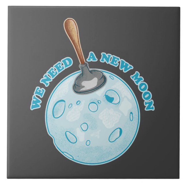 New moon astrology astronomy tile (Front)