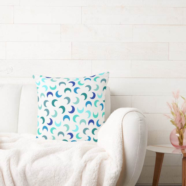 New Moon Pattern Throw Pillow (Couch)
