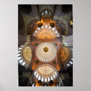 New Mosque Interior in Istanbul Poster