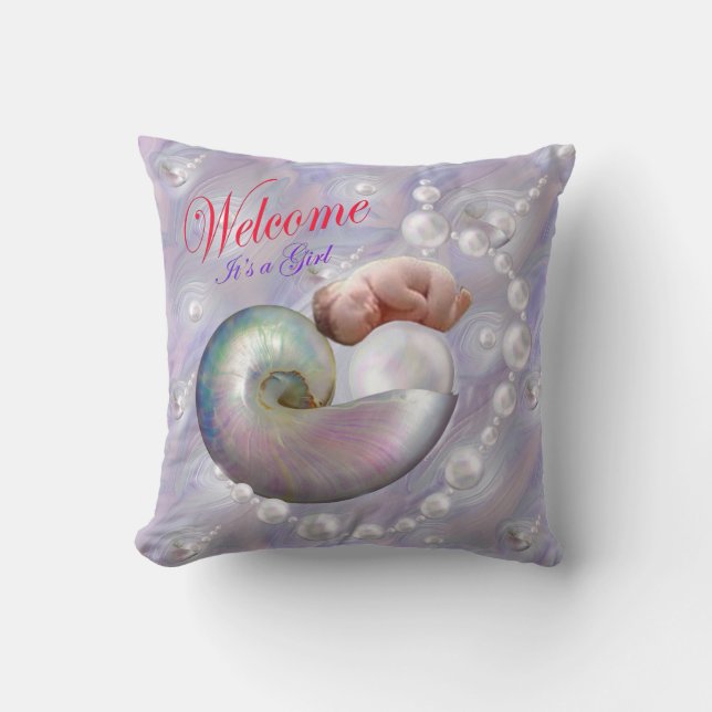 New Mother baby Shower Gift Baby Blanket Throw Pil Throw Pillow (Front)