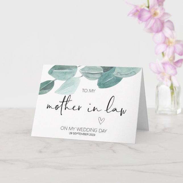 New Mother in Law Wedding Thank You From Bride Card (Orchid)