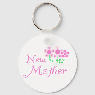 New Mother Pink Flowers T-shirts and Gifts Keychain