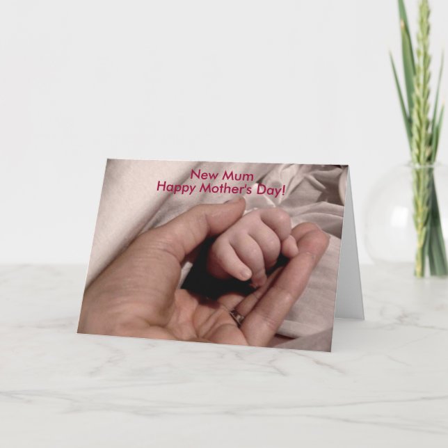 New Mum & Baby Happy Mother's Day Card (Front)