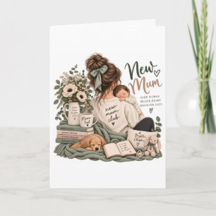 New Mum Club Cozy Motherhood Baby Shower Card