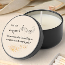 New Music Theme Soy Wax Candle Favour