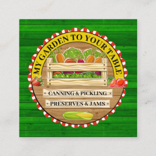 New MY GARDEN TO YOUR TABLE Square Business Card