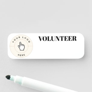 NEW! Name Tag - Dry Erase - 3" X 1.5" Volunteer