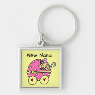 New Nana Baby in Carriage Gifts Keychain