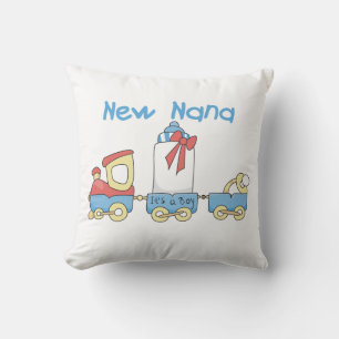 New Nana - Train Gifts Throw Pillow