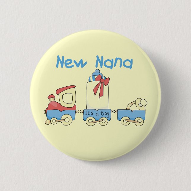 New Nana - Train Tshirts and Gift 2 Inch Round Button (Front)