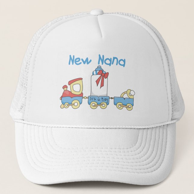 New Nana - Train Tshirts and Gift Trucker Hat (Front)