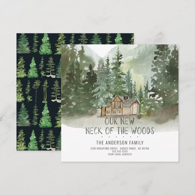 New Neck of the Woods Mountain Moving Announcement (Front/Back)