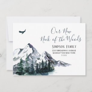 New Neck of the Woods  Moving Announcement Card