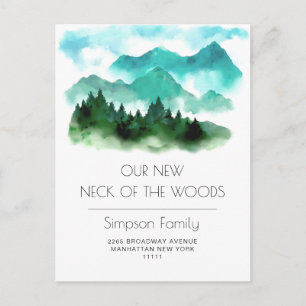 New Neck of the Woods Moving Announcement Postcard