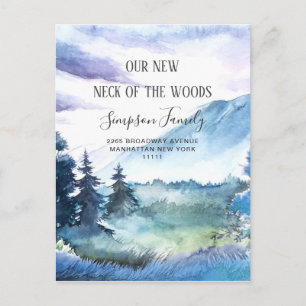New Neck of the Woods  Moving Announcement Postcard