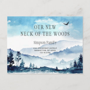 New Neck of the Woods Moving Announcement Postcard