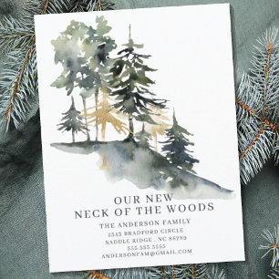 New Neck of the Woods Moving Announcement Postcard
