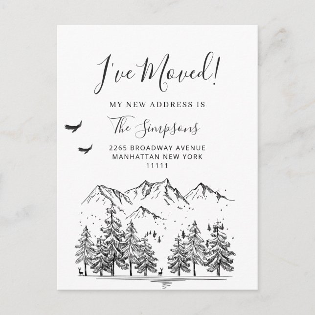 New Neck of the Woods  Moving Announcement Postcard (Front)