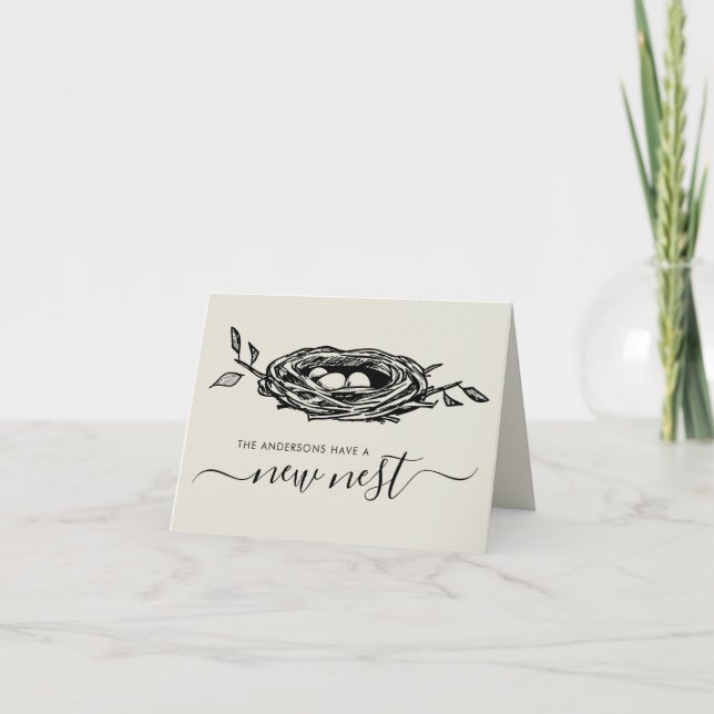 New Nest Home Moved Change of Address Photo Moving Announcement (Front)