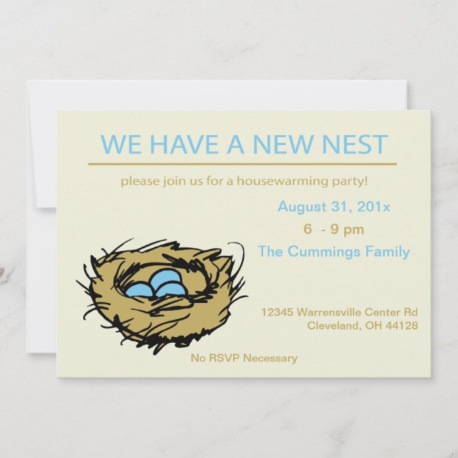 New Nest Housewarming Invitation (Front)