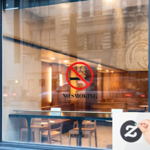 NEW! No Smoking Cling - 24x24 Sqaure - Custom